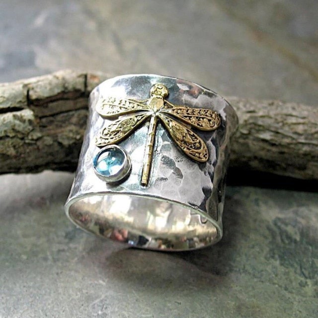 Jewellery - Dragonfly Zircon Ring - BohoDreaming
