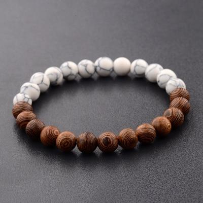 Jewellery - Lava Stone and Wooden Bead Boho Bracelets - BohoDreaming