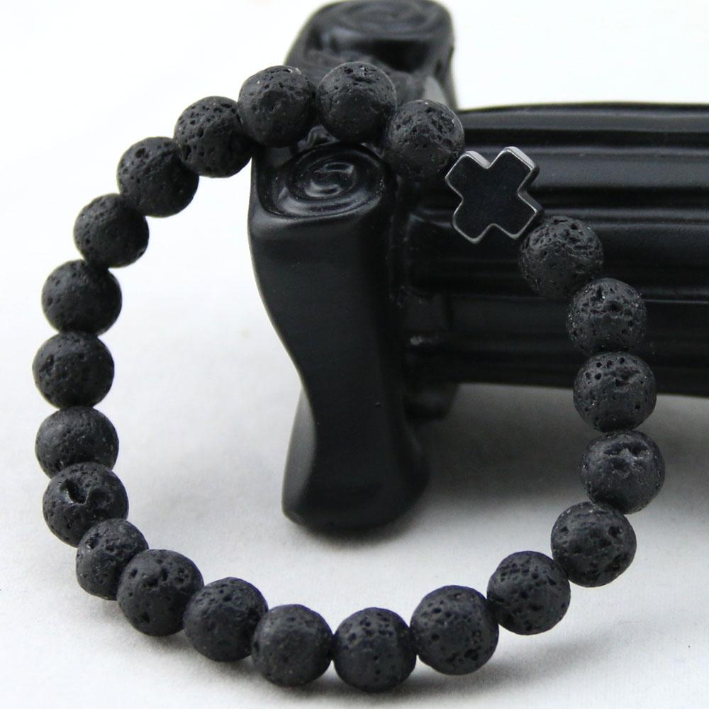 Jewellery - Mens Yoga 8mm Lava Stone Beads - BohoDreaming