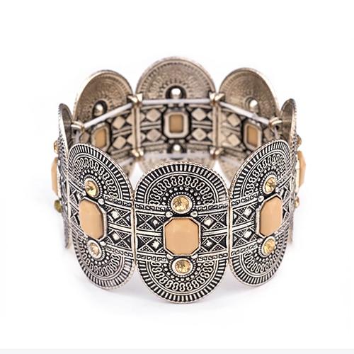 Jewellery - Vintage Ancient Bronze and Silver Cuff Bracelet - BohoDreaming
