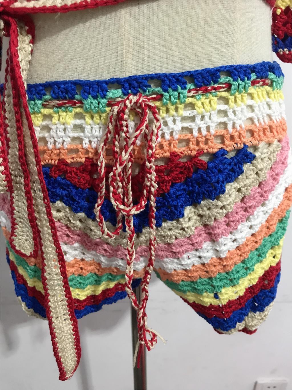 LIMON Striped Crochet Top/Short/Skirt Set (available separately) –  BohoDreaming