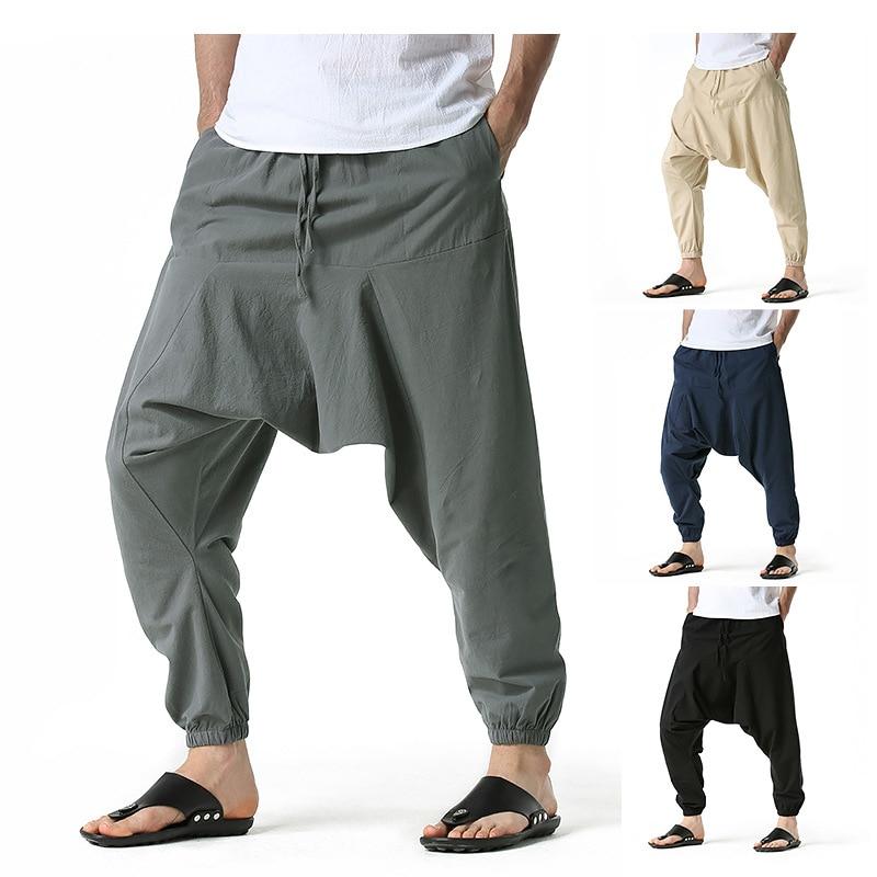 Men's Wide-Cut Harem/Yoga Pants - BohoDreaming