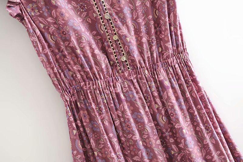 MULBERRY Boho Chic Floral Print Sleeveless Dress - BohoDreaming