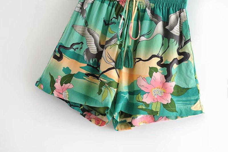 PARADISE Boho Chic Lined Shorts (also in Tropical Green) - BohoDreaming