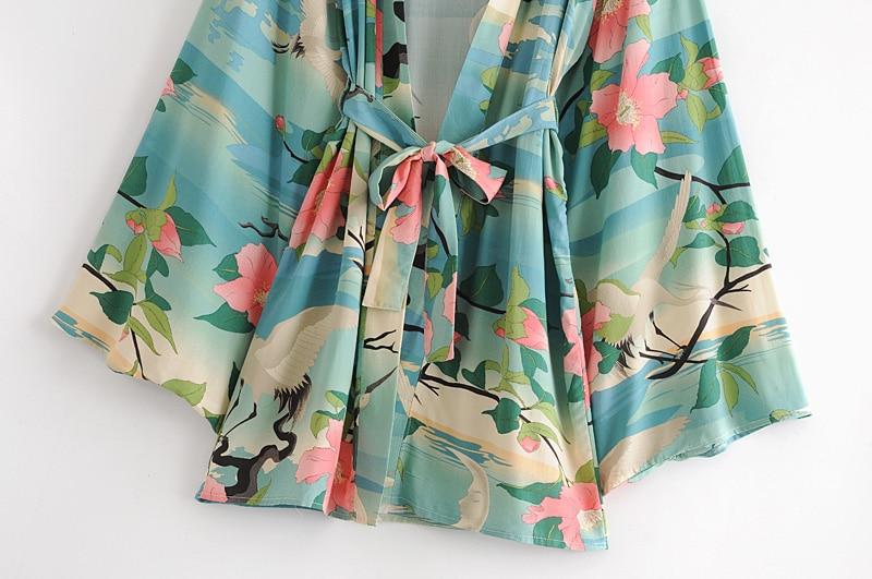 PARADISE Boho Vintage Cotton Short Kimono - BohoDreaming