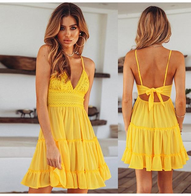 Boho on sale ruffle dress