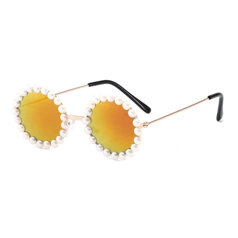 Round Pearl Girls UV400 Sunglasses - BohoDreaming