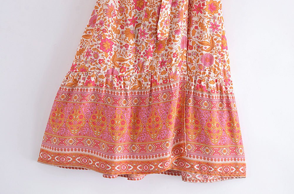 SOPHIA Bohemian Chic Wrap Mini Dress - BohoDreaming