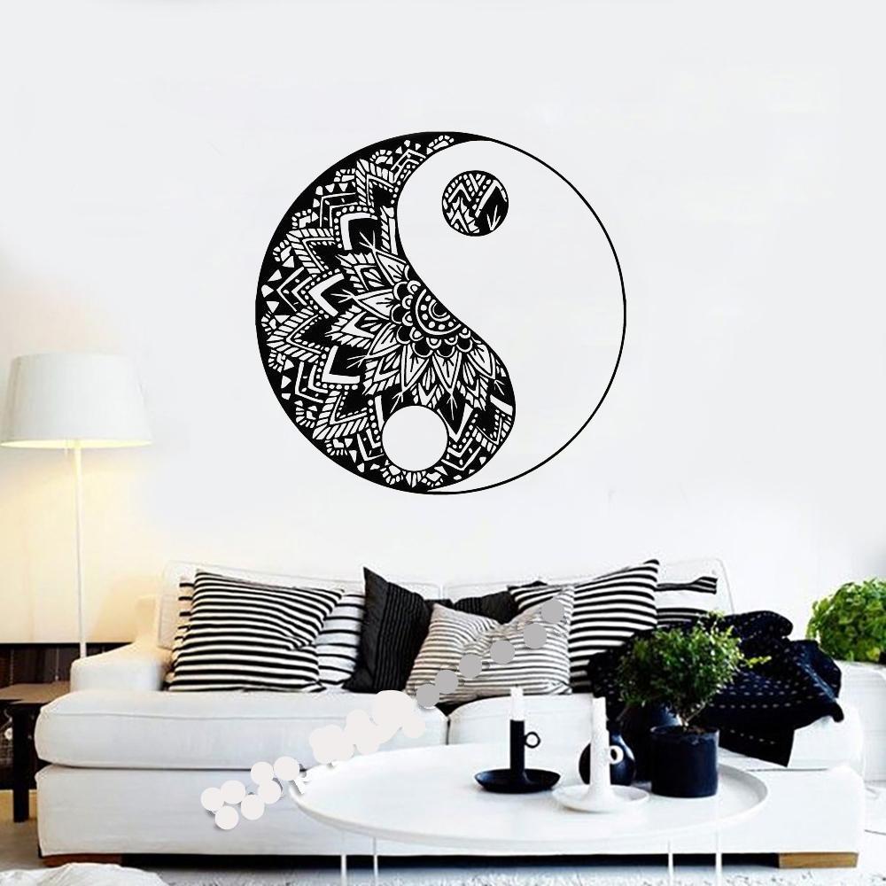 Yin Yang Yoga Pattern Wall Decal - BohoDreaming